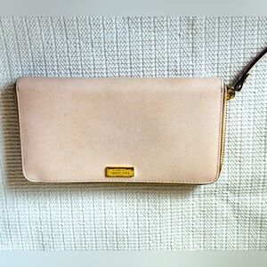 kate spade blush wallet zip around